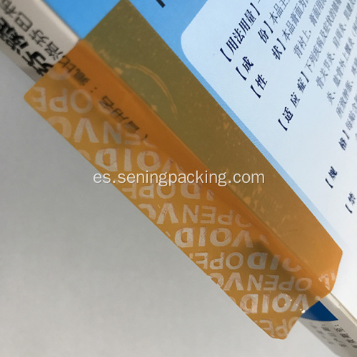 Papel de impresión de etiquetas de garantía de seguridad personalizada